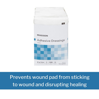 McKesson 16-4272-McKesson White Adhesive Dressing, 2 x 3 Inch, Adhesive Bandages (BX)