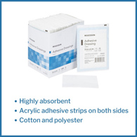 McKesson 16-4273-McKesson White Adhesive Dressing, 3 x 4 Inch, Adhesive Bandages (BX)