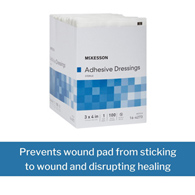 McKesson 16-4273-McKesson White Adhesive Dressing, 3 x 4 Inch, Adhesive Bandages (BX)