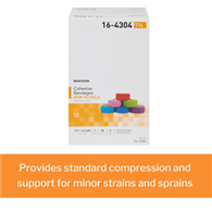 McKesson 16-4304 Self-Adherent Closure Cohesive Bandage, 1-1/2 in x 5 yd (CS/48)