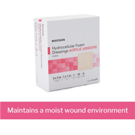 McKesson 16-4670 Adhesive Foam Dressing with Border, 3 x 3 in (BX/10)