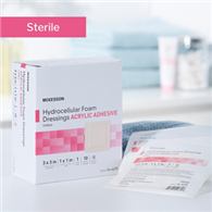 McKesson 16-4670 Adhesive Foam Dressing with Border, 3 x 3 in (BX/10)