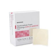 McKesson 16-4670 Adhesive Foam Dressing with Border, 3 x 3 in (BX/10)