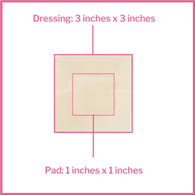 McKesson 16-4670 Adhesive Foam Dressing with Border, 3 x 3 in (CS/100)