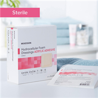 McKesson 16-4671-McKesson Acrylic Adhesive with Border Foam Dressing, 4 x 4 Inch, Foams (CS)