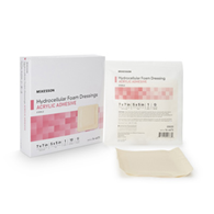 McKesson 16-4673-McKesson Acrylic Adhesive with Border Foam Dressing, 7 x 7 Inch, Foams (BX)