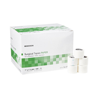 McKesson 16-47310S-McKesson Paper Medical Tape, 1 Inch x 1-1/2 Yard, White, Tapes & Fasteners (BX)