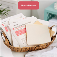 McKesson 16-4737-McKesson Nonadhesive without Border Foam Dressing, 4 x 4 Inch, Foams (CS)