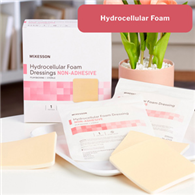 McKesson 16-4738-McKesson Nonadhesive without Border Foam Dressing, 6 x 6 Inch, Foams (CS)