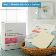 McKesson 16-4739-McKesson Nonadhesive without Border Foam Dressing, 4 x 4 Inch, Foams (BX)