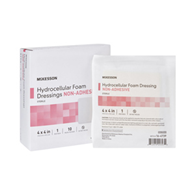 McKesson 16-4739-McKesson Nonadhesive without Border Foam Dressing, 4 x 4 Inch, Foams (BX)