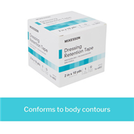 McKesson 16-4802 Nonwoven Fabric/Printed Release Paper Dressing Retention Tape, 2 in x 10 yd, White (CS/24)