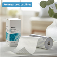 McKesson 16-4806 Nonwoven Fabric/Printed Release Paper Dressing Retention Tape, 6 in x 10 yd, White