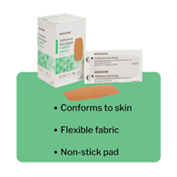 McKesson 16-4817 Medi-Pak Performance Fabric Adhesive Bandages-50/Box