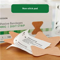 McKesson 16-4818-McKesson Fingertip Tan Adhesive Strip, Small, Adhesive Bandages (BX)