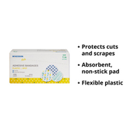 McKesson Kids 1110981 Adhesive Strip Bandage, Kid Design - Assorted Prints (CS/2400)