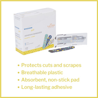 McKesson Kids 1110980 Adhesive Strip Bandage, Kid Design - Assorted Prints (CS/2400)