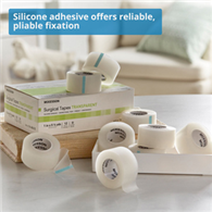 McKesson 16-48410 Silicone Medical Tape, 1 in x 5-1/2 yd, Transparent (BX/12)