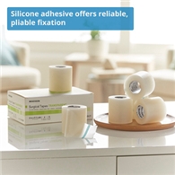 McKesson 16-48420 Silicone Medical Tape, 2 in x 5-1/2 yd, Transparent (CS/60)