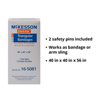 McKesson 16-5081-McKesson Triangular Bandage, 40 x 40 x 56 Inch, Triangular Bandages (BX)
