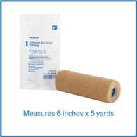 McKesson 16-53636 Self-Adherent Closure Cohesive Bandage, 6 in x 5 ydBandage (CS/12)