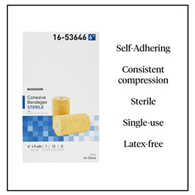McKesson 16-53646 Self-Adherent Closure Cohesive Bandage, 6 in x 5 ydBandage (CS/12)