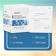 McKesson 16-602318 Sterile Nonwoven Sponge, 2 x 2 in (CS/1500)