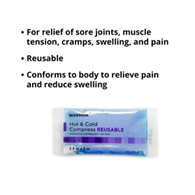 McKesson 16-6115-McKesson Cold & Hot Compress Pack, Reusable, 2-1/2 x 5 Inch, Hot / Cold (CS)