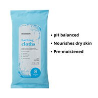 McKesson 16-7900-McKesson Scented Rinse-Free Bath Wipe, Soft Pack, Personal Wipes (CS)