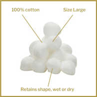 McKesson 16-9152 Non-Sterile Cotton Balls, Large (BG/1000)
