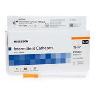 McKesson 16-F616-McKesson Urethral Catheter, 16 Fr., Female, Straight, Intermittent (BX)
