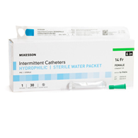 McKesson 16-FH614-Urethral Catheter McKesson Straight Tip Hydrophilic Coated PVC 14 Fr 6 in, Intermittent Catheters (BX/30)