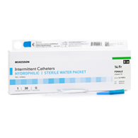 McKesson 16-FH814-Urethral Catheter McKesson Straight Tip Hydrophilic Coated PVC 14 Fr 8 in, Intermittent Catheters (BX/30)