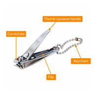 McKesson 16-FNC01J-McKesson Fingernail Clippers, Thumb Squeeze Lever, Nail Clippers (CS)