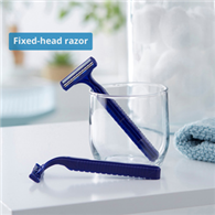 McKesson 16-RZ11-McKesson Disposable Razor, Twin Blade, Lubricated Strip, Blue, Razors (BX)