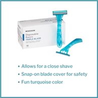 McKesson 16-RZ15 Triple Blade Disposable Razors (CS/500)
