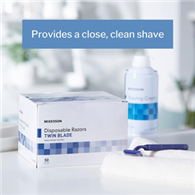 McKesson 16-RZ50 Medi-Pak Twin Blade Disposable Razor-50/Box