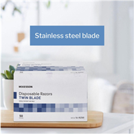 McKesson 16-RZ50 Medi-Pak Twin Blade Disposable Razor-50/Box