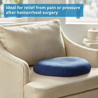 McKesson 170-50003-McKesson Donut Cushion, 18 Inch, Blue, Wheelchair Accessories (CS)