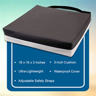 McKesson 170-71001-McKesson Foam Seat Cushion, 16 x 16 x 3 in., Wheelchair Accessories (CS)