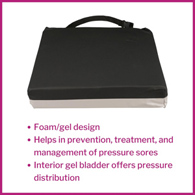 McKesson 170-74001-McKesson Molded Foam Seat Cushion, 16 x 16 x 3 in, Wheelchair Accessories (CS)