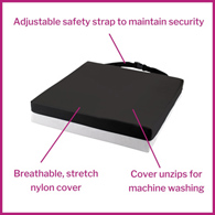 McKesson 170-74001-McKesson Molded Foam Seat Cushion, 16 x 16 x 3 in, Wheelchair Accessories