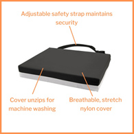 McKesson 170-74004-McKesson Molded Foam Seat Cushion, 20 x 16 x 3 in., Wheelchair Accessories (CS)