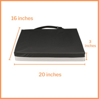 McKesson 170-74004-McKesson Molded Foam Seat Cushion, 20 x 16 x 3 in., Wheelchair Accessories (CS)
