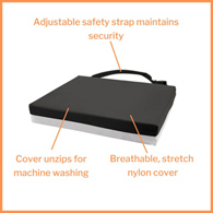 McKesson 170-74004-McKesson Molded Foam Seat Cushion, 20 x 16 x 3 in., Wheelchair Accessories