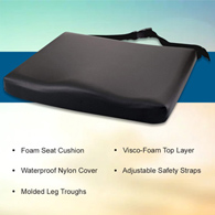 McKesson 170-76002SP Premium Molded Foam Seat Cushion, 18 x 16 x 3 in, Wheelchair Accessories (CS/4)