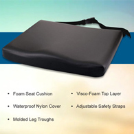 McKesson 170-76002SP Premium Molded Foam Seat Cushion, 18 x 16 x 3 in, Wheelchair Accessories (EA/1)