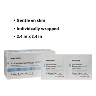 McKesson 176-5729-McKesson Adhesive Remover, 2-2/5 x 2-2/5 Inch Wipe, Adhesive Removers (BX)