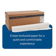 McKesson 18-1004-McKesson Crepe Table Paper, 21 Inch x 125 Foot, White, Table Paper (CS)