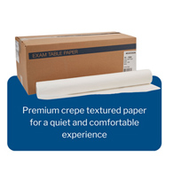 McKesson 18-802-McKesson Crepe Table Paper, 18 Inch x 125 Foot, White, Table Paper (CS)